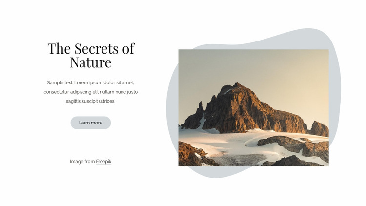 The secrets of nature Website Mockup
