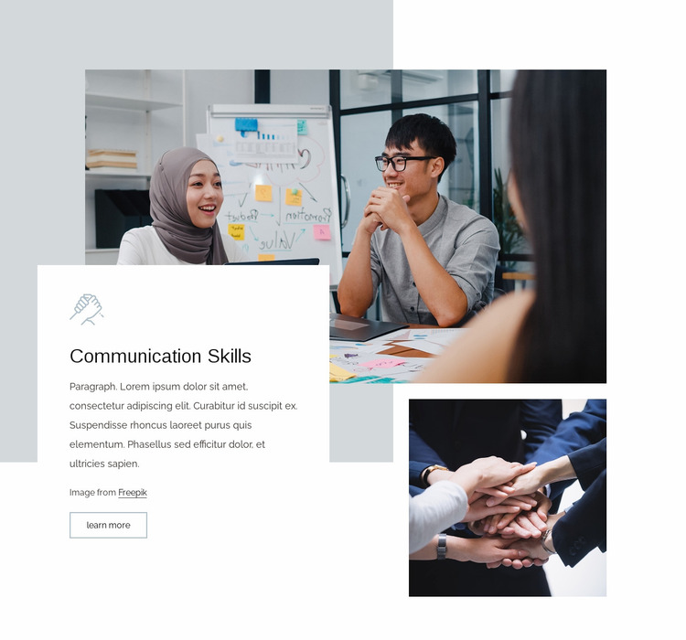 Communication skills Website Mockup