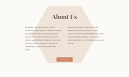 Text With Hexagon - Professional Website Template