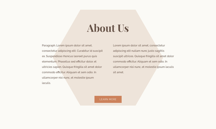 Text with hexagon Website Template