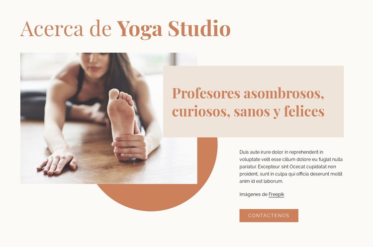 Profesores de yoga increíbles Maqueta de sitio web