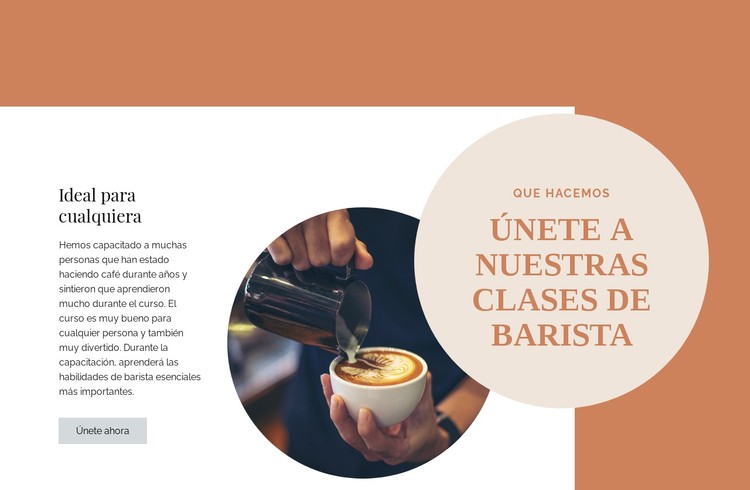 Clases de barista Plantilla CSS