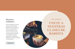 Clases De Barista: Plantilla De Sitio Web HTML
