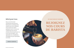 Cours De Barista – Modèle De Site Web HTML