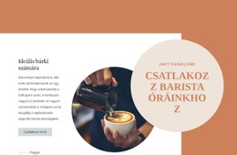 Többcélú Webhelytervezés Barista Órák Számára