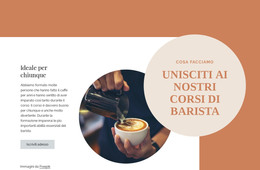 Corsi Di Barista - Modello Di Sito Web HTML