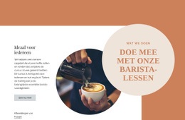 Barista-Lessen - Aanpasbare Sjabloon