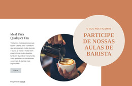 Aulas De Barista - Modelo De Site HTML