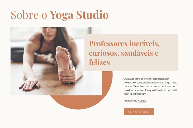 Professores de ioga incríveis Landing Page