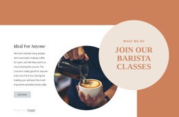 Barista Klasser - HTML Website Builder