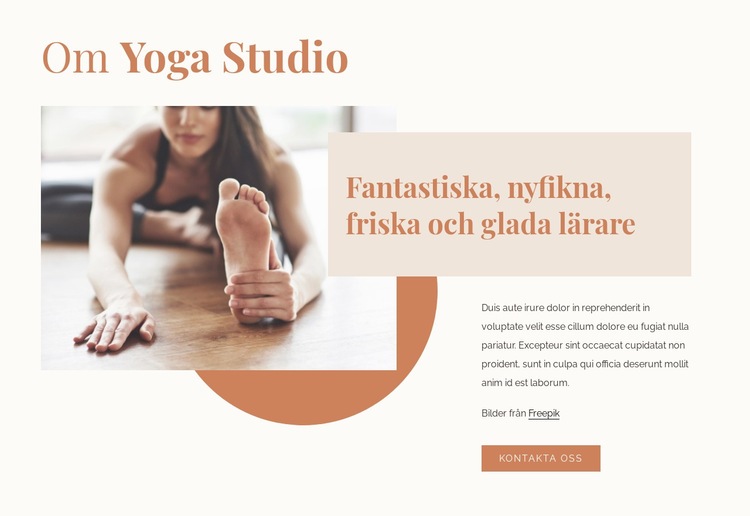 Fantastiska yogalärare Webbplats mall
