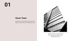 Unser Team Und Unser Büro – PSD-Website-Mockup