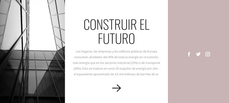 Construye el futuro con nosotros Maqueta de sitio web