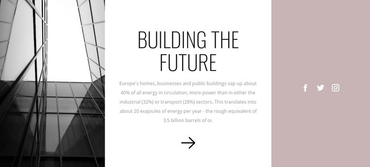 Build the future with us Homepage Design