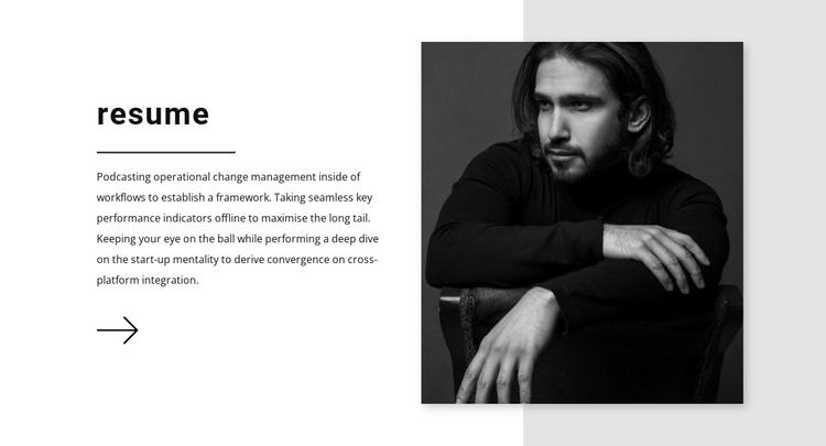 Sales manager resume HTML Template