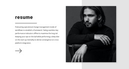 HTML5 Template For Sales Manager Resume