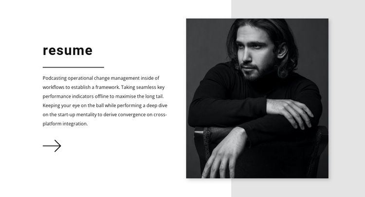 Sales manager resume HTML5 Template
