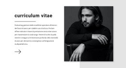 Progettazione Del Sito Web Per Curriculum Del Responsabile Delle Vendite