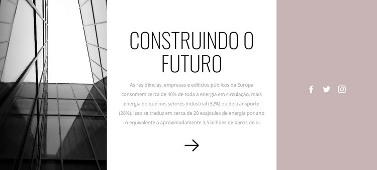 Construa o futuro conosco Construtor de sites HTML