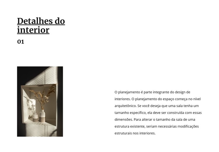 Detalhes do interior perfeito Template CSS