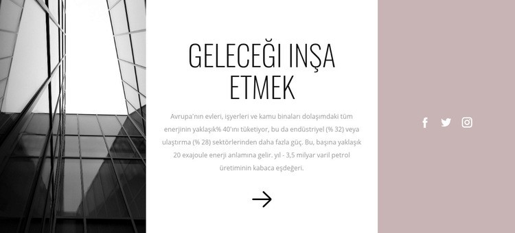 Geleceği bizimle inşa edin Html Web Sitesi Oluşturucu