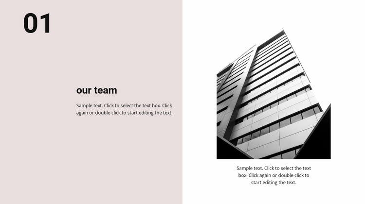 Our team and our office Website Mockup