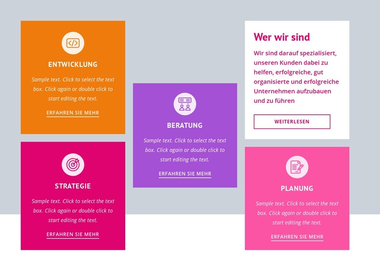 Strategie und Geschäftsplanung HTML Website Builder