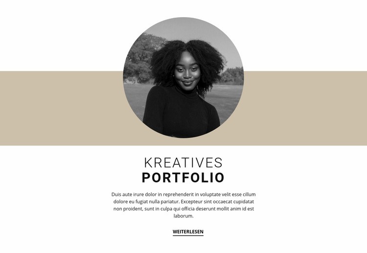 Kreatives Designer-Portfolio HTML Website Builder