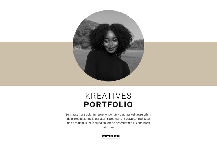 Kreatives Designer-Portfolio Website-Modell