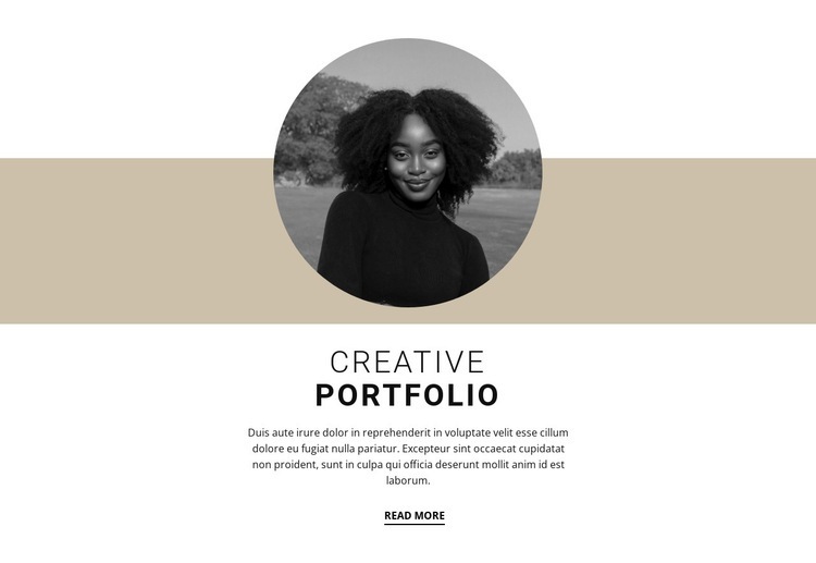 Creative designer portfolio Elementor Template Alternative