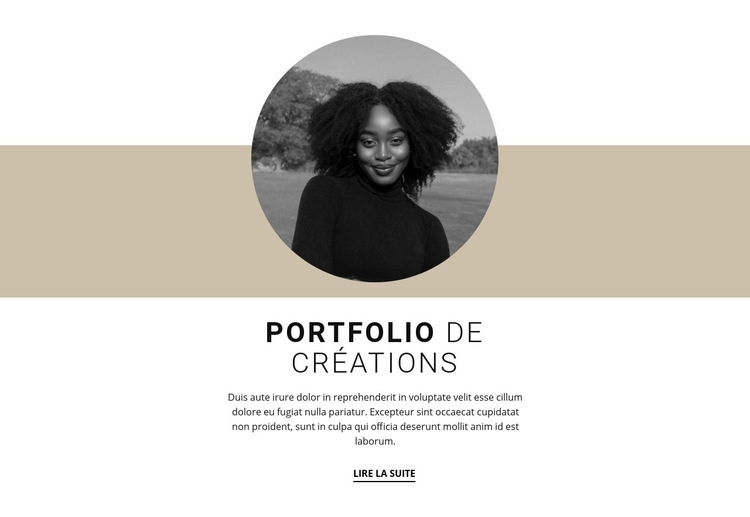Portfolio de designers créatifs Conception de site Web