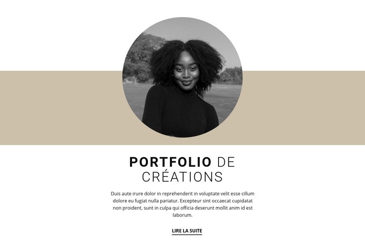 Portfolio de designers créatifs Modèles de constructeur de sites Web