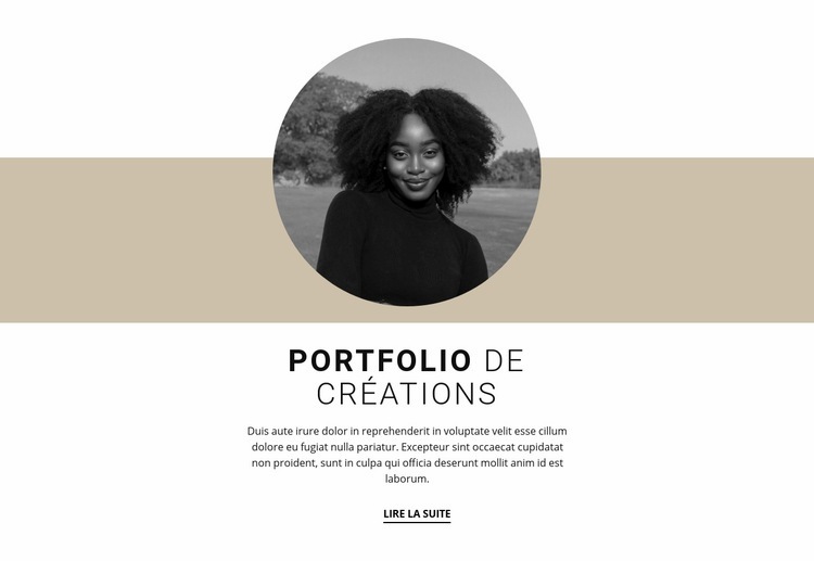 Portfolio de designers créatifs Maquette de site Web