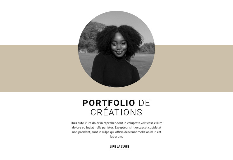 Portfolio de designers créatifs Modèle de site Web