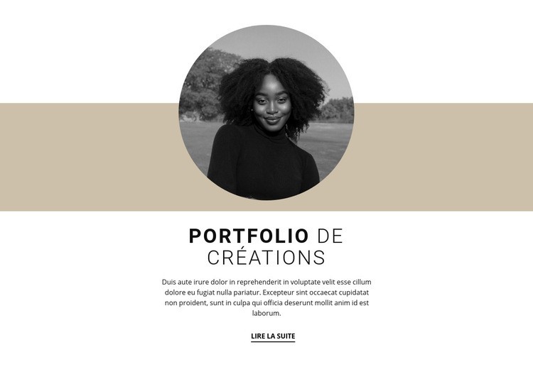 Portfolio de designers créatifs Modèle d'une page
