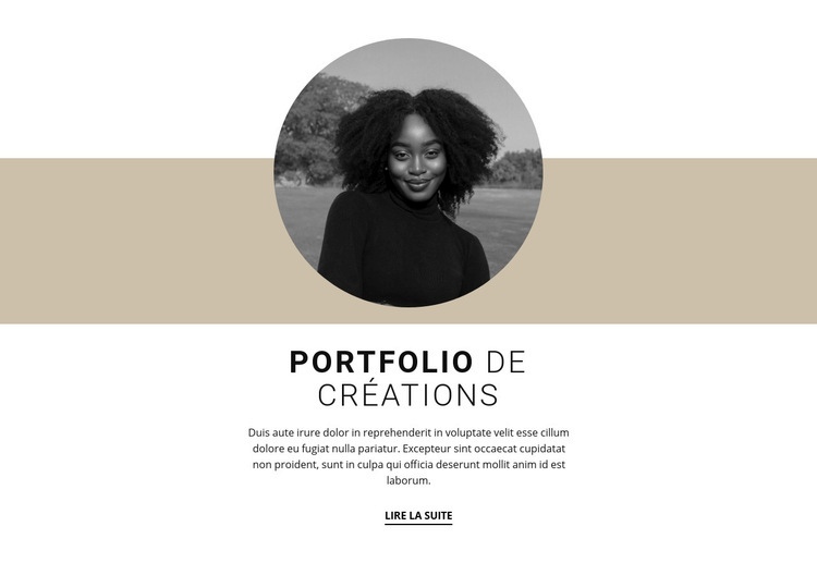 Portfolio de designers créatifs Page de destination