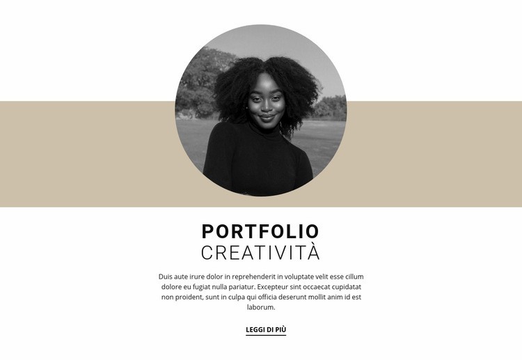 Portfolio di designer creativi Costruttore di siti web HTML