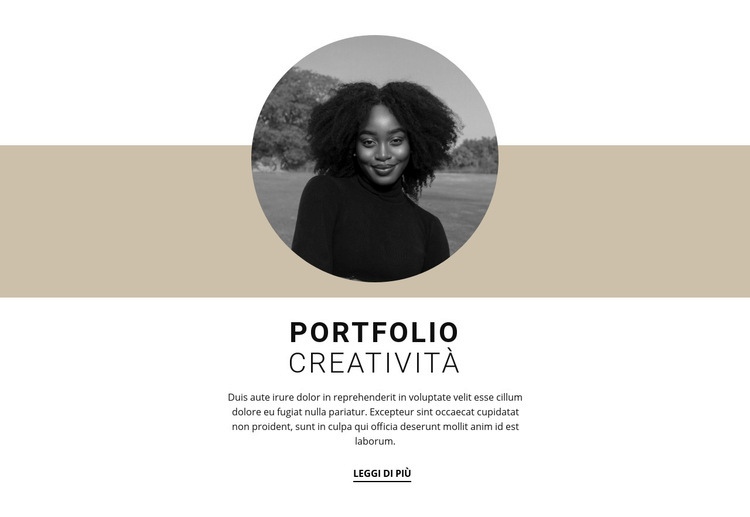 Portfolio di designer creativi Mockup del sito web