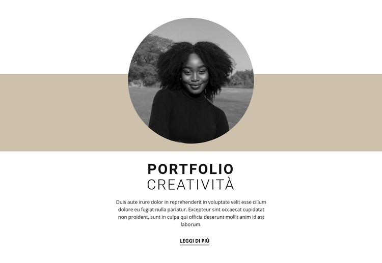 Portfolio di designer creativi Modello CSS