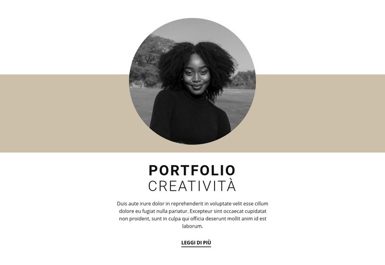 Portfolio di designer creativi Pagina di destinazione