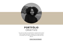 Portfólio De Designer Criativo - HTML Builder Online