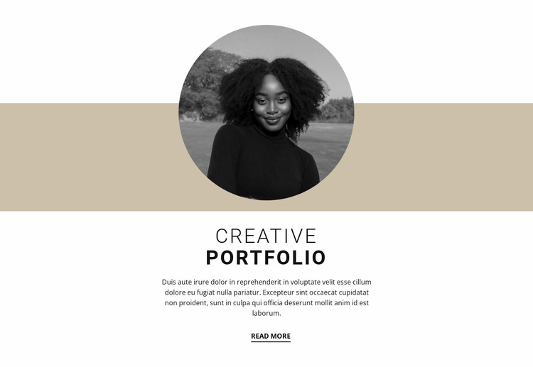 Creative designer portfolio Website Mockup