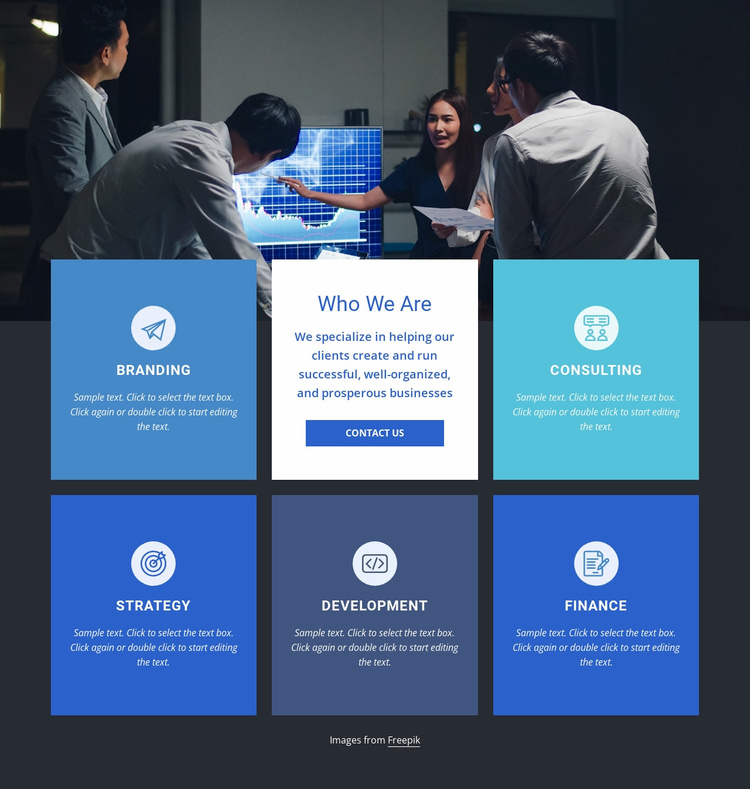 A leader in analytics consulting Landing Page