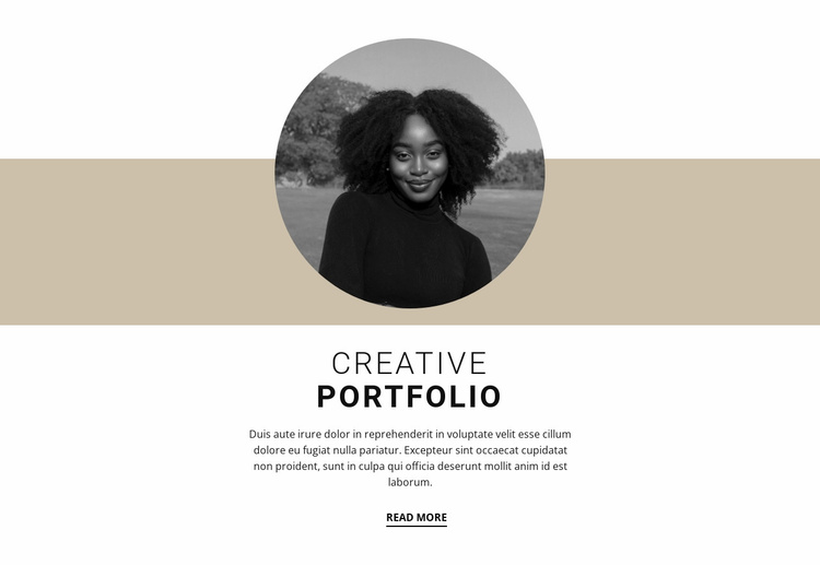 Creative designer portfolio Landing Page