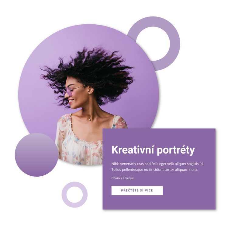 Kreativní portréty Šablona CSS