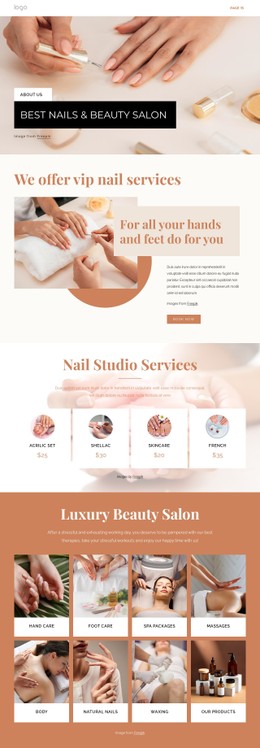 Professional Nail Art CSS Template
