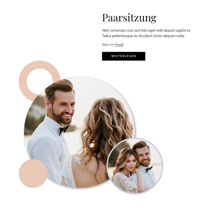 Paarsitzung Website design