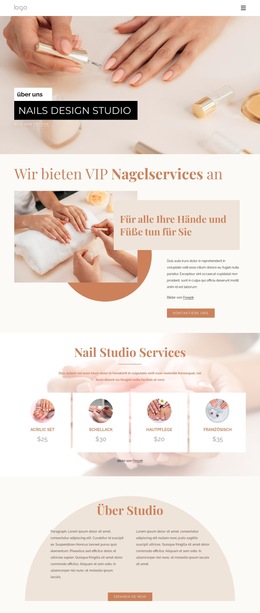 Professionelle Nail Art – Fertiges Website-Design