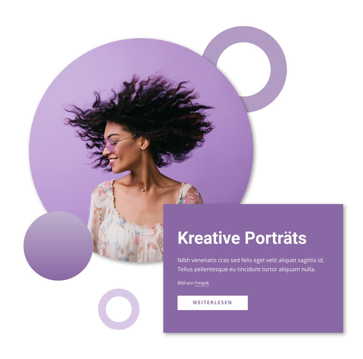 Kreative Porträts Website-Vorlage