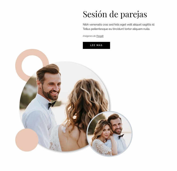 Sesión de parejas Creador de sitios web HTML